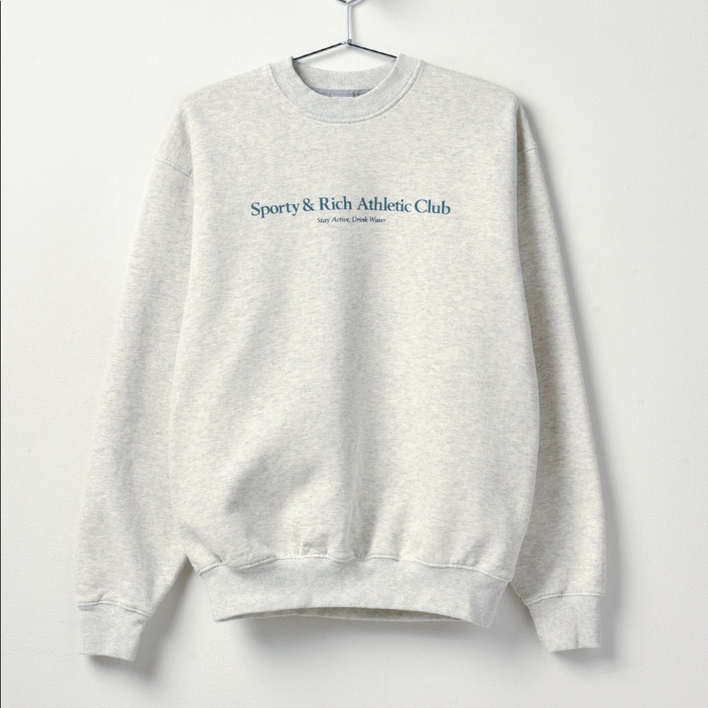 COPY - Sporty & Rich Athletic Club Crewneck - Heather Grey